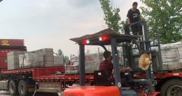 东莞 黄金麻冰裂纹，地铺石装车