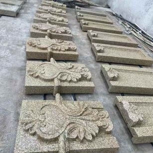 东莞 黄金麻花岗岩别墅外墙雕刻板