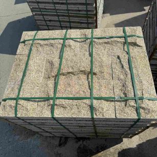 东莞 黄金麻花岗岩石材自然面蘑菇石成品