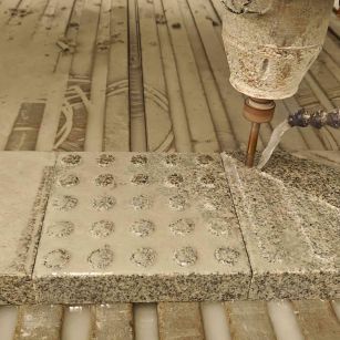 东莞 芝麻白花岗岩石材盲人石、盲道石、盲点石