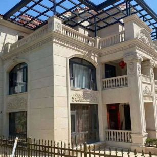 东莞 黄金麻花岗岩荔枝面别墅外墙干挂