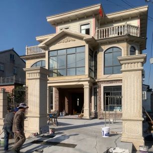 东莞 黄金麻花岗岩荔枝面别墅外墙干挂私家专属