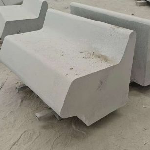 东莞 芝麻白花岗岩异形坐凳，石凳