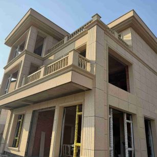 东莞 黄金麻花岗岩石材荔枝面外墙干挂效果展示