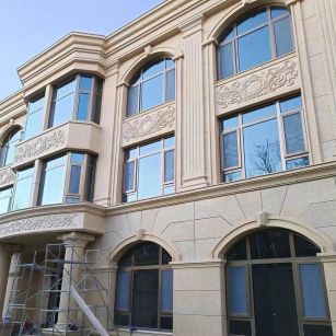 东莞 黄金麻花岗岩别墅外墙干挂