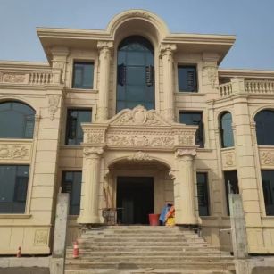 东莞 黄金麻花岗岩别墅外墙干挂