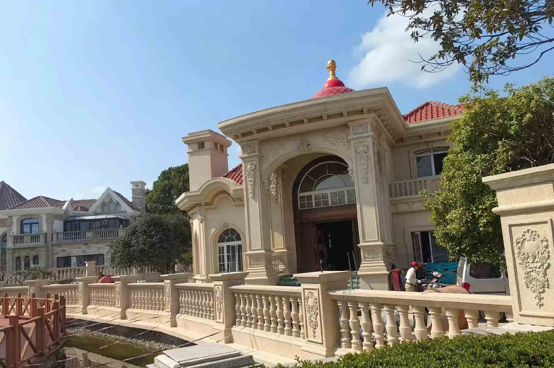 东莞 黄金麻花岗岩欧式别墅