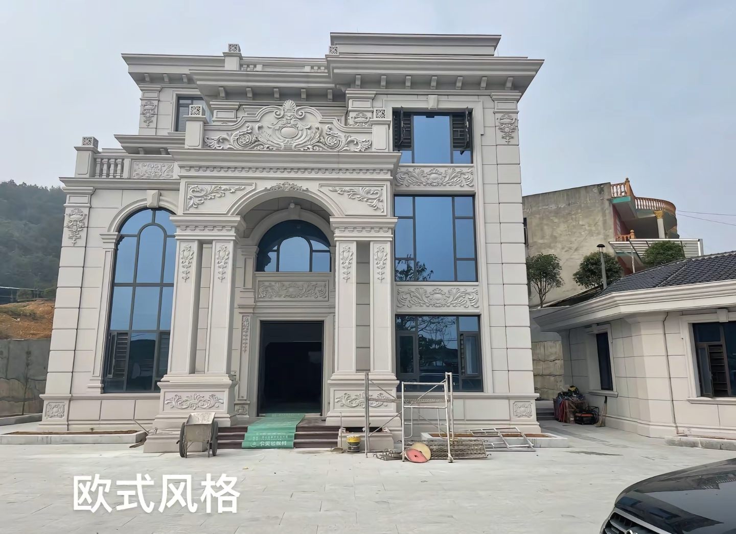 东莞 白麻花岗岩别墅外墙干挂