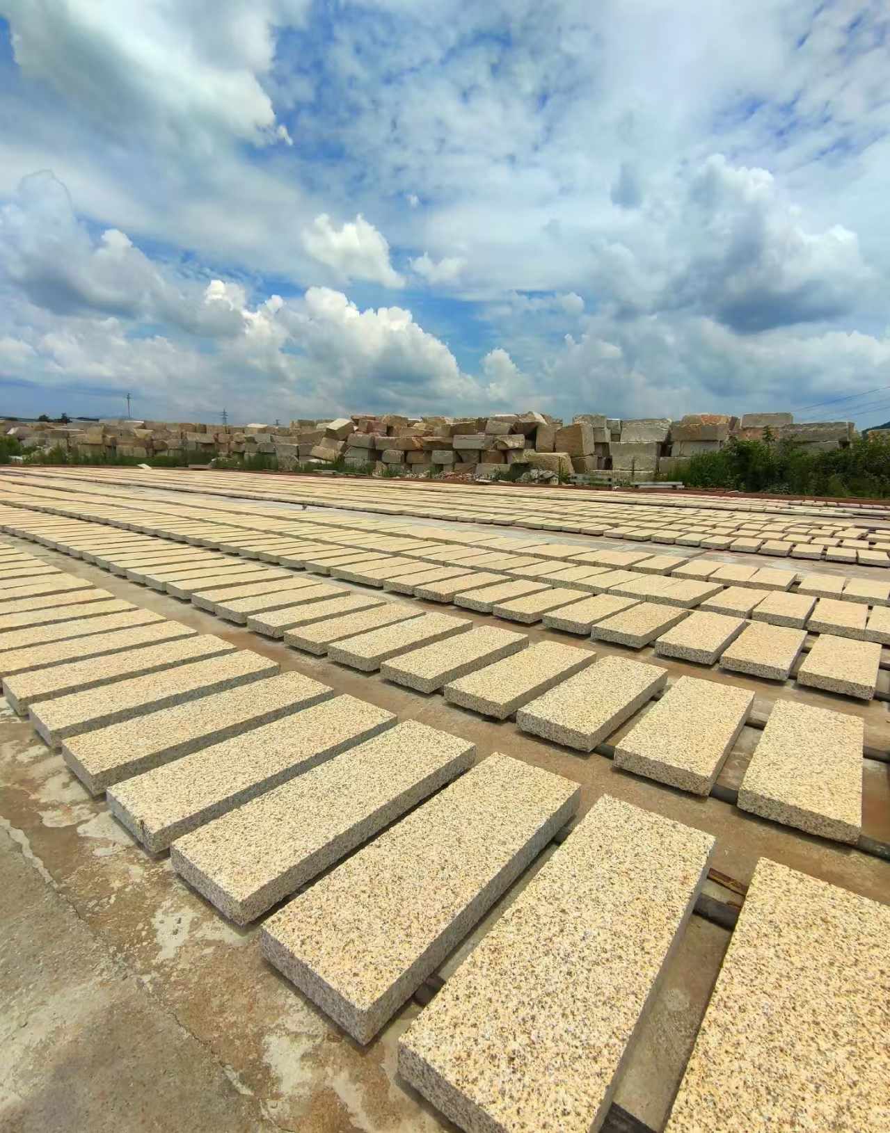 东莞 黄金麻荔枝面花岗岩石材地铺石防护中