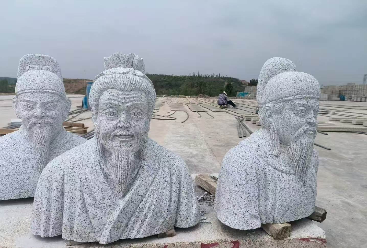 东莞 白麻花岗岩石材人物立体雕刻