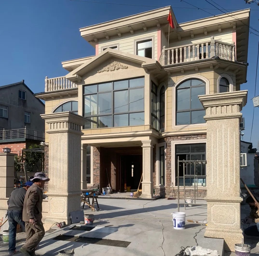 东莞 黄金麻花岗岩荔枝面别墅外墙干挂私家专属