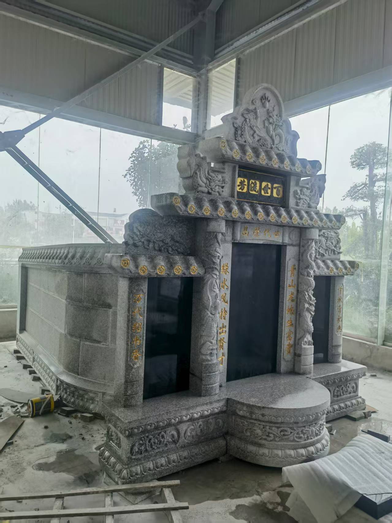 东莞 芝麻白墓碑效果展示图